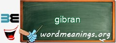 WordMeaning blackboard for gibran